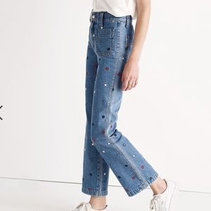 Madewell Rivet & Thread Embroidered Star Jeans